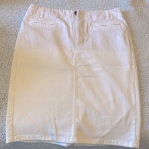 J.Jill White Jean Skirt